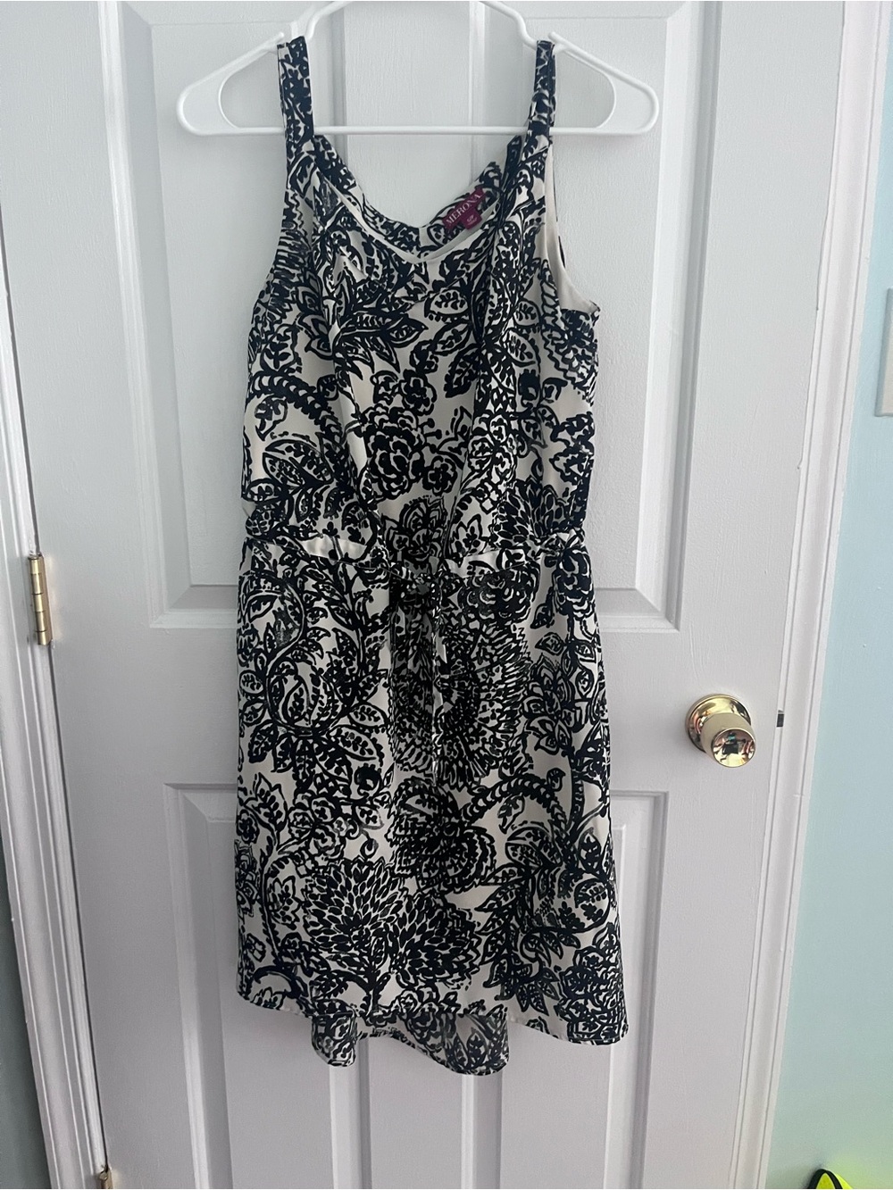 Merona Sleeveless Black & White Floral Summer Dress